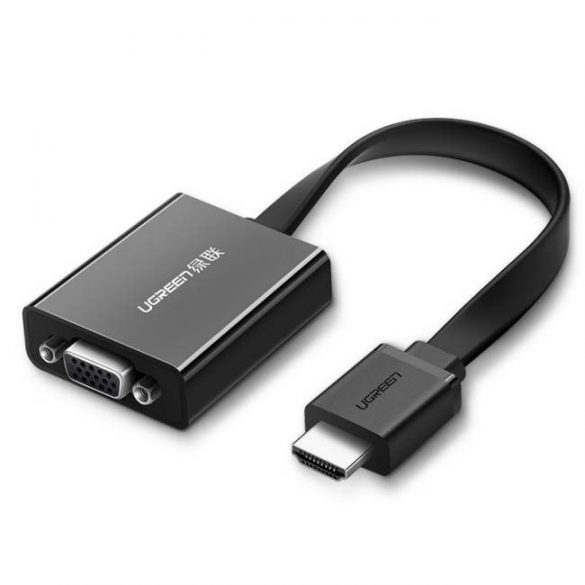 UGREEN Convertor HDMI VGA + 3,5 mm audio + Mirco USB Negru