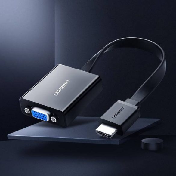 UGREEN Convertor HDMI VGA + 3,5 mm audio + Mirco USB Negru