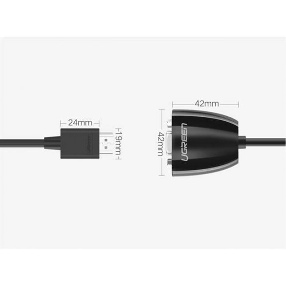 UGREEN Convertor HDMI la VGA fără sunet (negru)