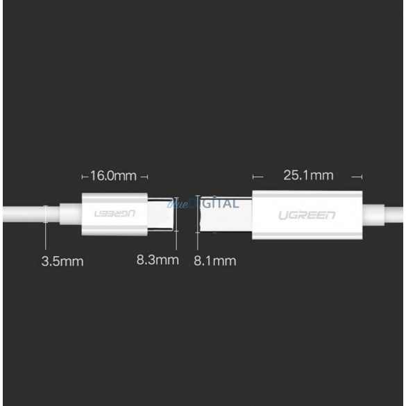 Cablu imprimante Ugreen USB-C - USB-B 480Mb/s 1m alb (US241)