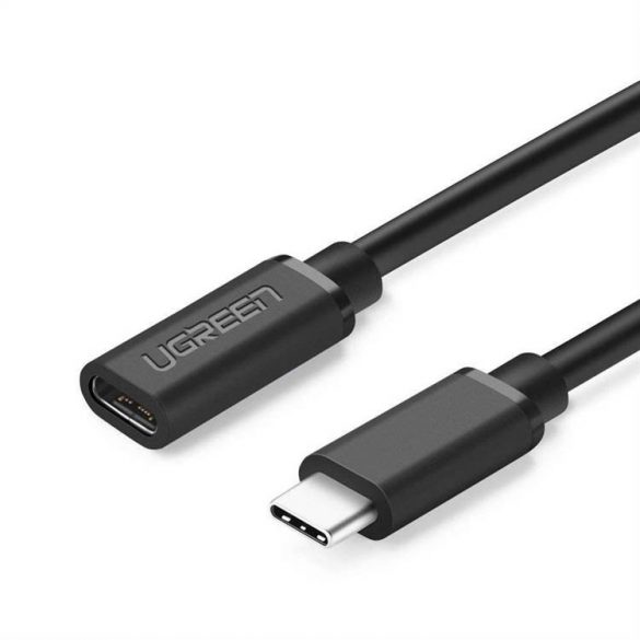 Cablu UGREEN tip c USB 3.1 mascul femela nichelat 0,5m (negru)