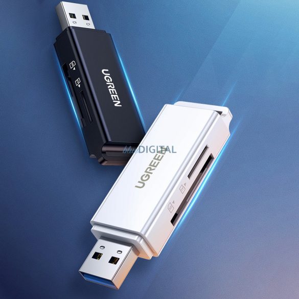 Ugreen USB 3.0 portabil TF/SD Card Reader negru (CM104)