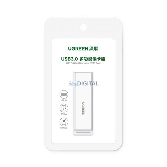 Ugreen USB 3.0 portabil TF/SD Card Reader negru (CM104)