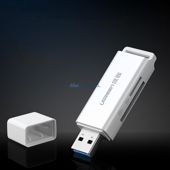 Cititor de carduri TF/SD portabil Ugreen pentru USB 3.0 alb (CM104)