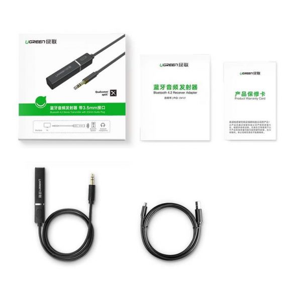 Ugreen Bluetooth 4.2 Adaptor audio receptor port 3,5 mm negru (40761 CM107)