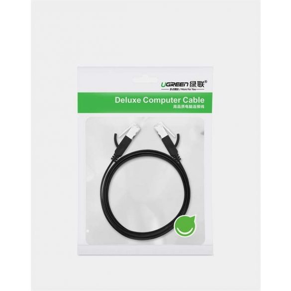 Cordon de corecție Ethernet Ugreen RJ45 Cat 6 UTP 1000 Mbps 0,5 m negru (50183)