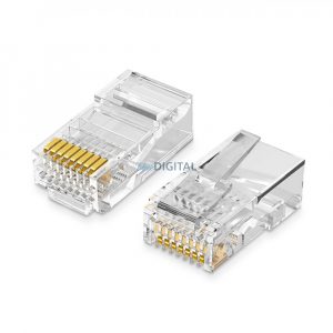 Ugreen 100x mufă RJ45 8P8C (UTP Cat. 5 / Cat. 5e) transparent (NW110)