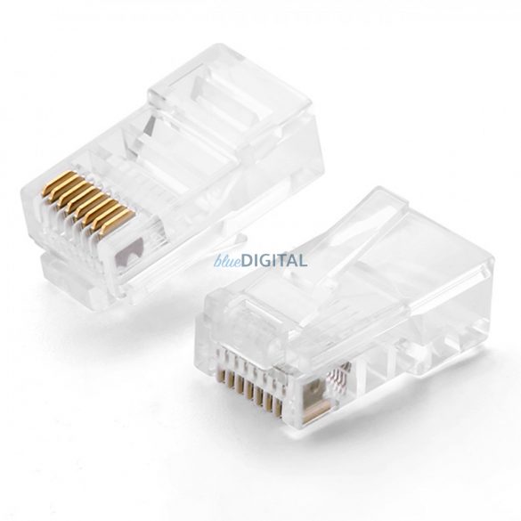 Ugreen 100x mufă RJ45 8P8C (UTP Cat. 5 / Cat. 5e) transparent (NW110)