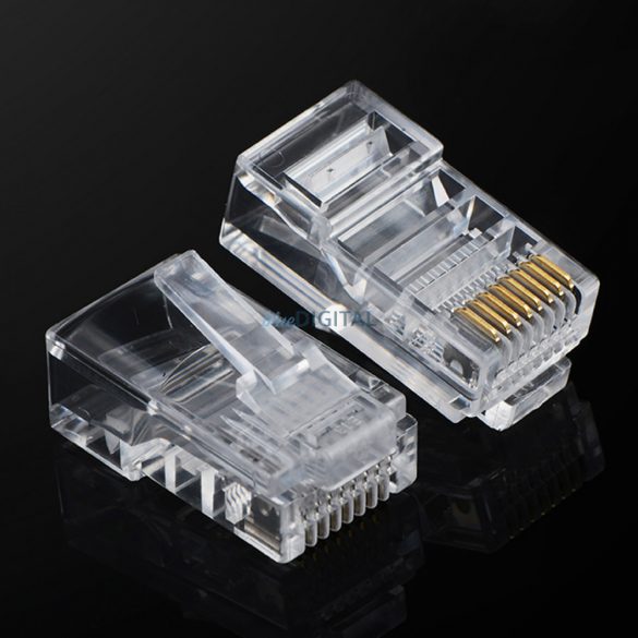 Ugreen 100x mufă RJ45 8P8C (UTP Cat. 5 / Cat. 5e) transparent (NW110)