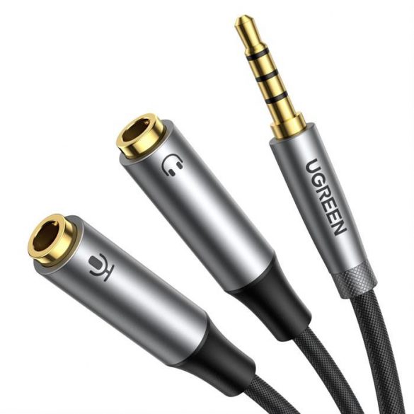 Ugreen AV192 de la 3,5 mm Masculin la Dual 3,5 mm Femei Splitter pentru căști (Mic + acustic) 20cm