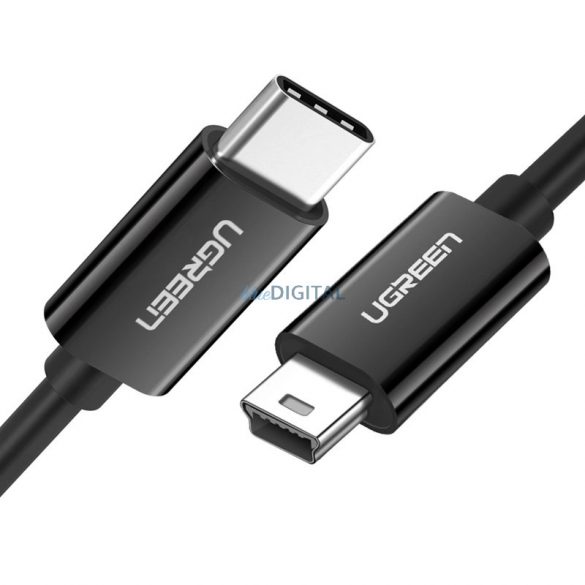 Cablu Ugreen US242 USB-C (mascul) / mini USB (mascul) 1 m - negru