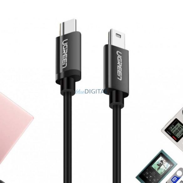 Cablu Ugreen US242 USB-C (mascul) / mini USB (mascul) 1 m - negru