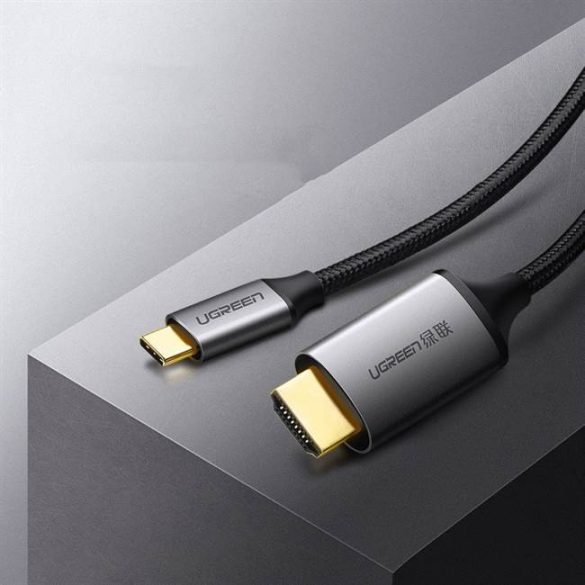 Cablu UGREEN USB-C HDMI mascul la mascul Carcasa din aluminiu 1.5 (gri negru)