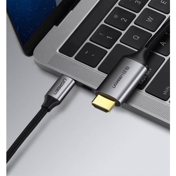 Cablu UGREEN USB-C HDMI mascul la mascul Carcasa din aluminiu 1.5 (gri negru)