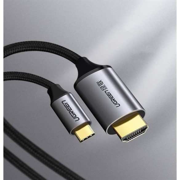 Cablu UGREEN USB-C HDMI mascul la mascul Carcasa din aluminiu 1.5 (gri negru)