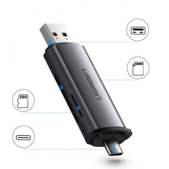 UGREEN USB-C + USB 3.0 cititor de carduri TF / SD