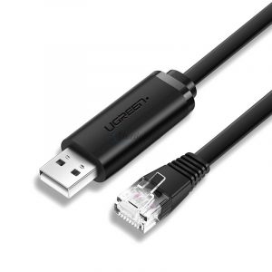 Cablu consolă Ugreen USB - Ethernet RJ45 1.5m negru (CM204)