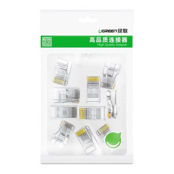 Conector Ugreen 10x RJ45 8P8C Cat 6 transparent (50.961)