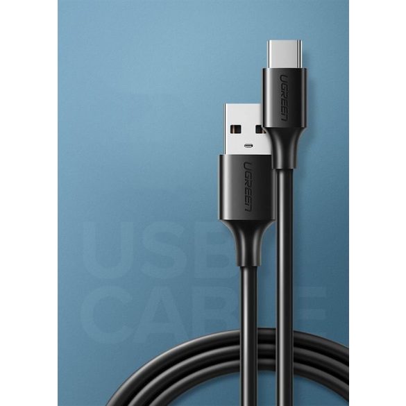 UGREEN Cablu USB-A 2.0 USB-C placat cu nichel 1.5m (negru)