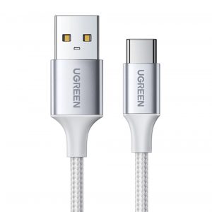 Cablu Ugreen US288 60130 USB-A / USB-C QC 3.0 3A 0.5m - alb