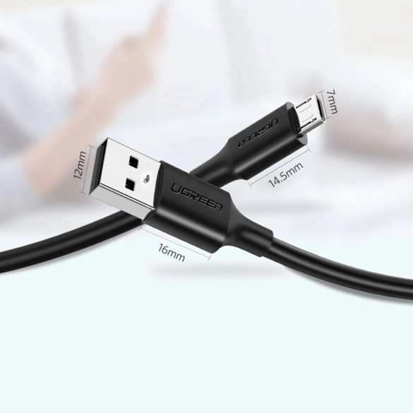 Cablu micro USB / USB-A Ugreen US289 60135 0,5m - negru