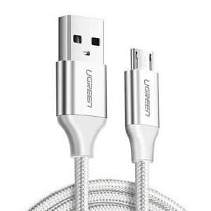 Ugreen US290 60152 Cablu USB-A / micro USB 2.4A 1.5m - alb