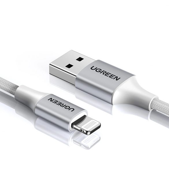 Cablu USB-A / Lightning MFi Ugreen US199 60162 1,5 m - argintiu