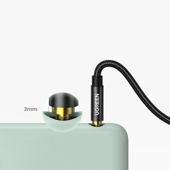 Ugreen cablu AUX unghiular 2 x mini jack 3,5 mm 1m albastru (AV112)