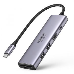 Ugreen CM511 USB-C la 2xUSB3.0 + HDM I+ SD/TF + PD