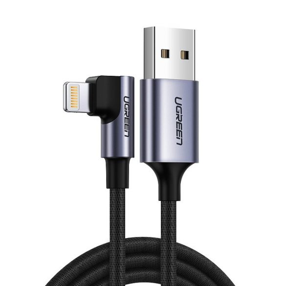 UGREEN Cablu Lightning USB 2.0 (unghi de 90°) Negru 1M