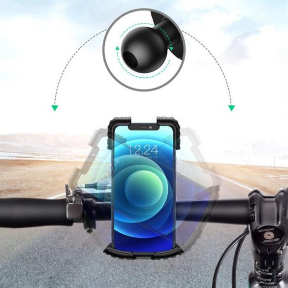 Ugreen ciclism Mount Phone Holder (Aplicabil pentru biciclete și motociclete) negru (LP494 negru)