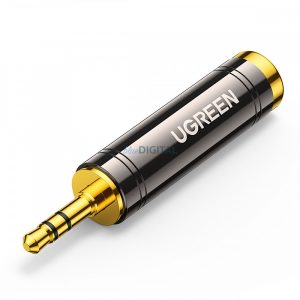 Adaptor audio Ugreen adaptor de la 3,5 mm (tata) la 6,35 mm mini jack (mama) gri (AV168)