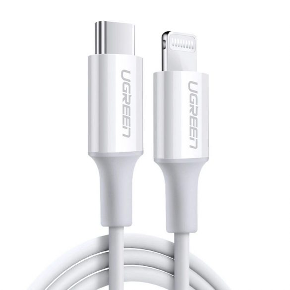 Cablu Ugreen USB tip C - cablu Lightning 3A 0,25 m alb (US171)