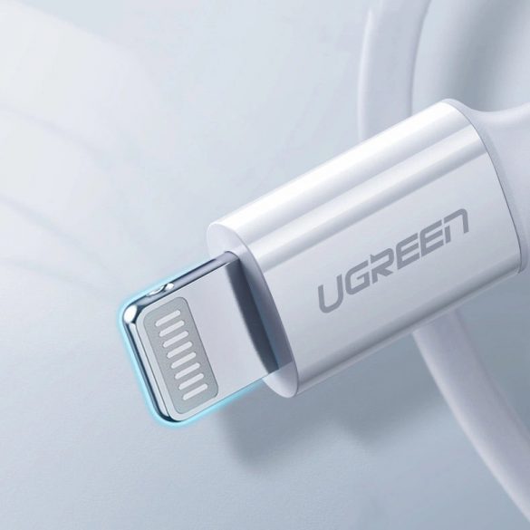 Cablu Ugreen USB tip C - cablu Lightning 3A 0,25 m alb (US171)