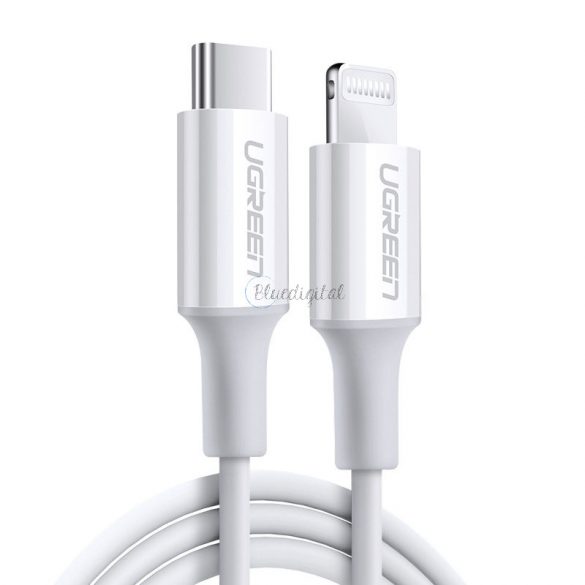 Cablu Ugreen MFi USB tip C - cablu Lightning 3A 0,5 m alb (US171)