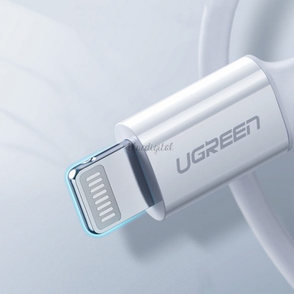 Cablu Ugreen MFi USB tip C - cablu Lightning 3A 0,5 m alb (US171)