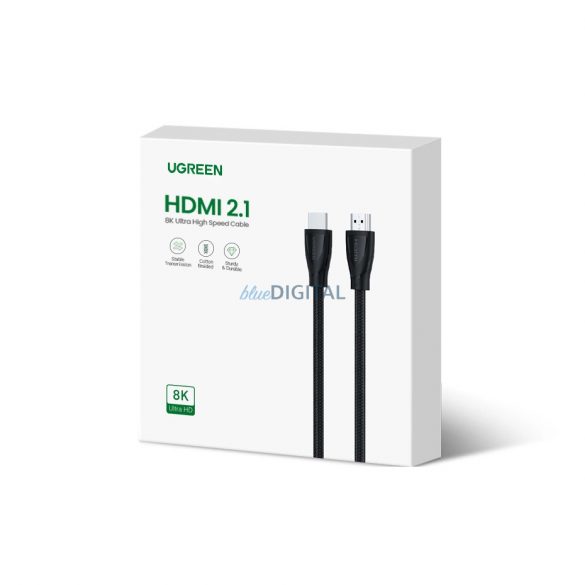 Cablu Ugreen HD140 cu conectori HDMI 2.1 (mascul) 3m - negru