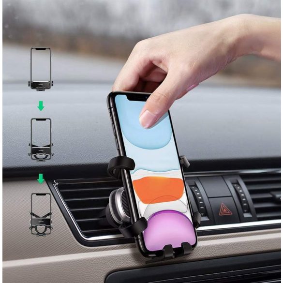 Ugreen Gravity Drive-Air Vent Car Holder Phone Holder negru