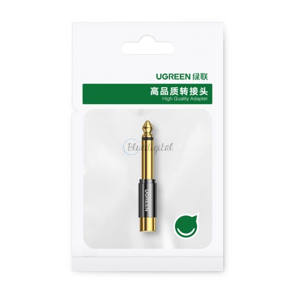 Ugreen Adaptor jack 6.35mm (tata) la RCA (mama) auriu (AV169)