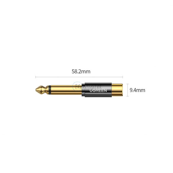 Ugreen Adaptor jack 6.35mm (tata) la RCA (mama) auriu (AV169)