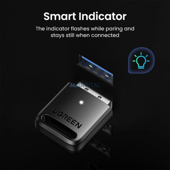 Adaptor Bluetooth Ugreen CM390 5.0 USB - czarny