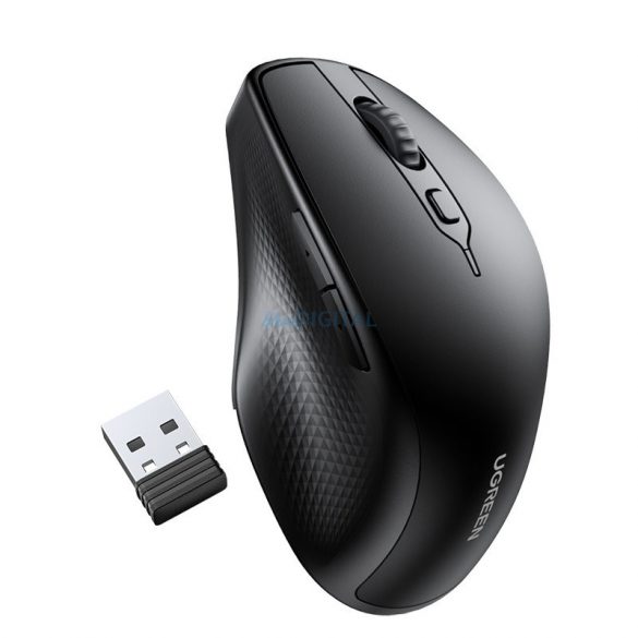 Mouse de computer fără fir ergonomic Ugreen negru (MU101)