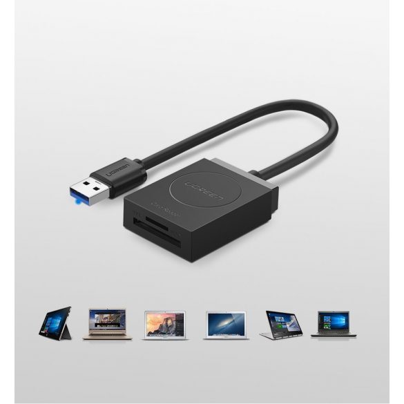 Cititor de carduri Ugreen SD / micro SD la USB 3.0 negru (20250)