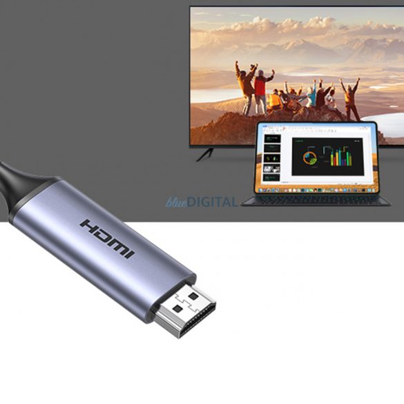 Cablu USB C - HDMI 2.1 8K 60Hz 1.5m Ugreen CM565 - Gri