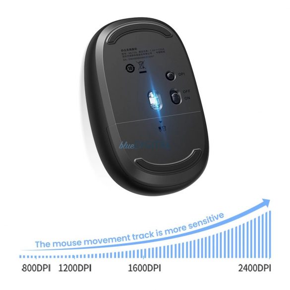 Mouse wireless USB Ugreen MU105 2.4GHz - bleumarin