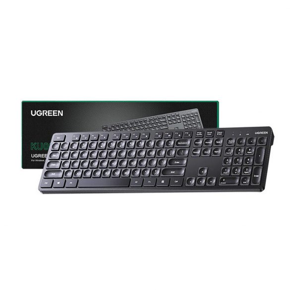 Tastatură Ugreen KU004 90875 cu fir de 1,5 m pentru Windows / MacOS - neagră