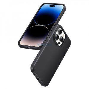 Ugreen LP627 Husă de protecție din silicon mătăsos Husă flexibilă din cauciuc din silicon pentru iPhone 14 Pro, neagră (90921)