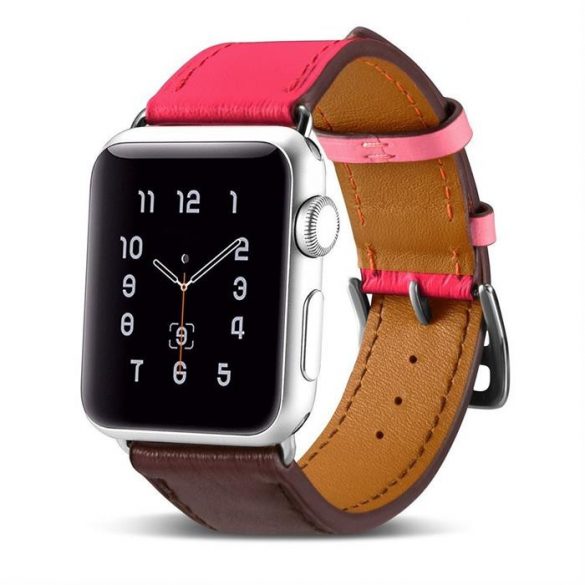 iCarer curea brățară pentru Apple Watch 49mm / 45mm / 44mm / 42mm maro-roz (RIW120-PC)