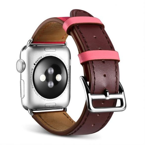 iCarer curea brățară pentru Apple Watch 49mm / 45mm / 44mm / 42mm maro-roz (RIW120-PC)