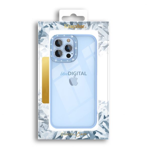 Kingxbar Sparkle Series husă iPhone 13 Pro Max cu cristale spate Husă albastru